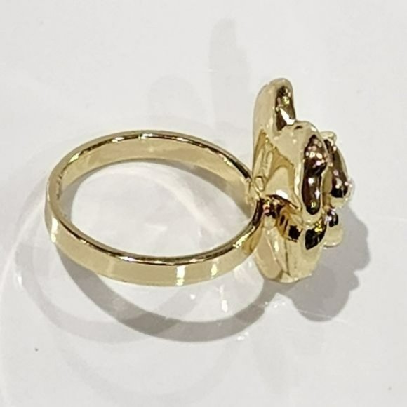 Vintage Style‎ 14K Gold Plated Canellia Flower Cuff Pinkie Ring - Picture 5 of 12